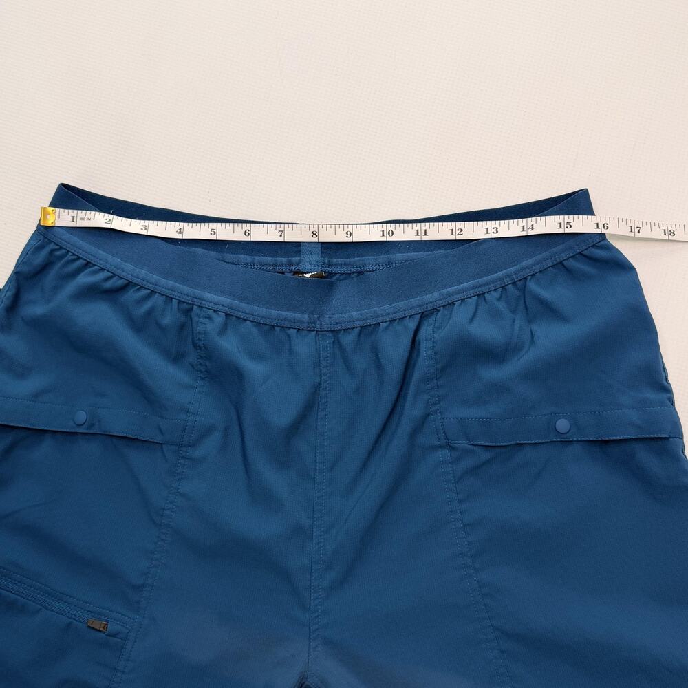 Mountain Hardwear Pants Womens Large Blue Hiking Elastic Waist Ankle Travel - Picture 6 of 12